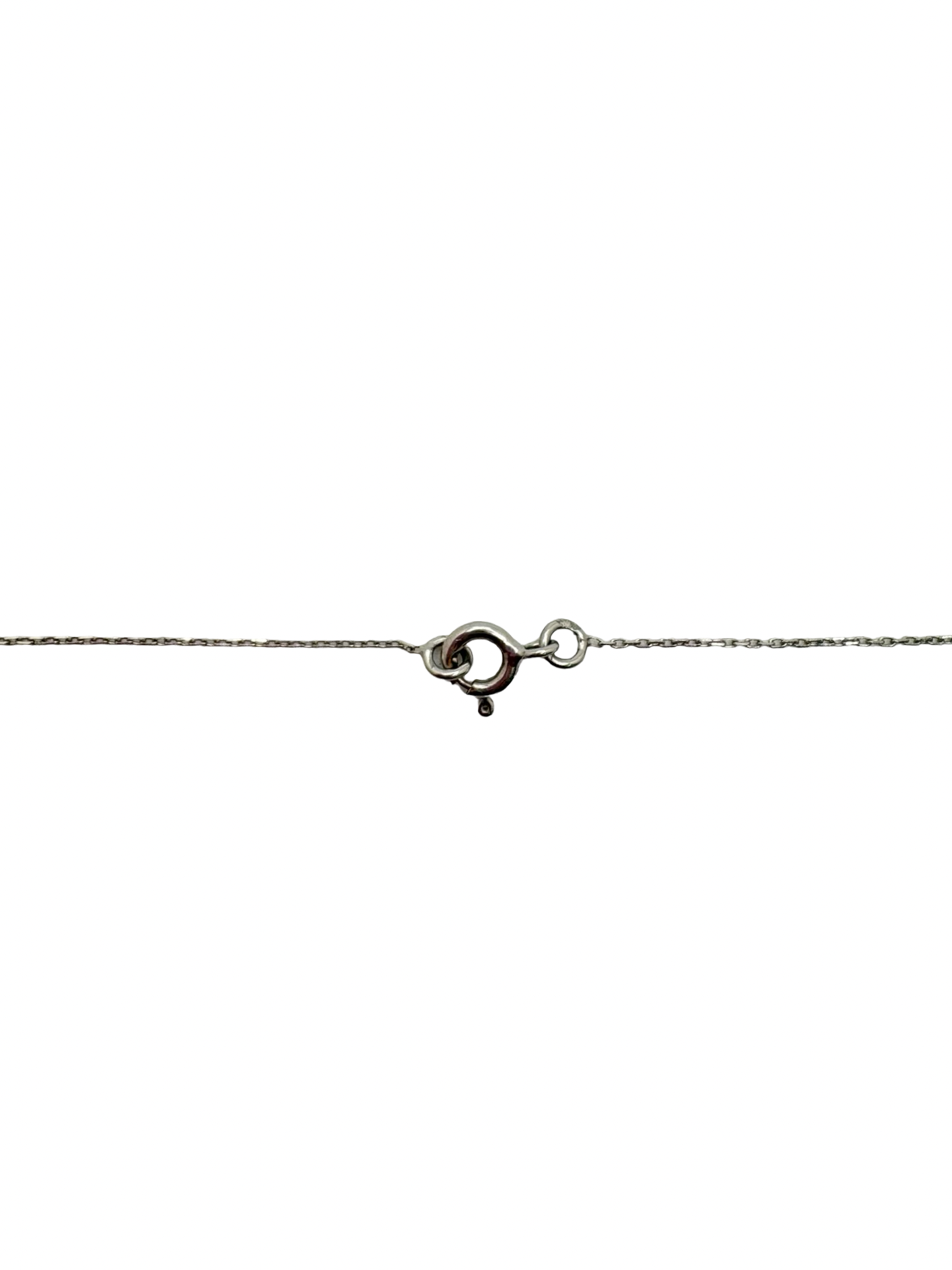 Collier en or blanc, saphir et diamants