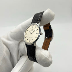 Montre OMEGA "De Ville" en acier et cuir