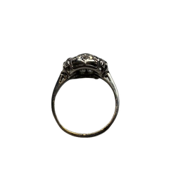 Bague Entourage en platine et diamants