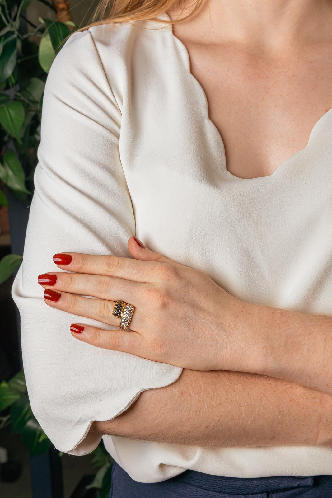 Bague Or jaune Saphir