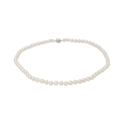Collier  Or blanc  Perle
