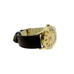Montre OMEGA "Constellation" en or jaune et cuir