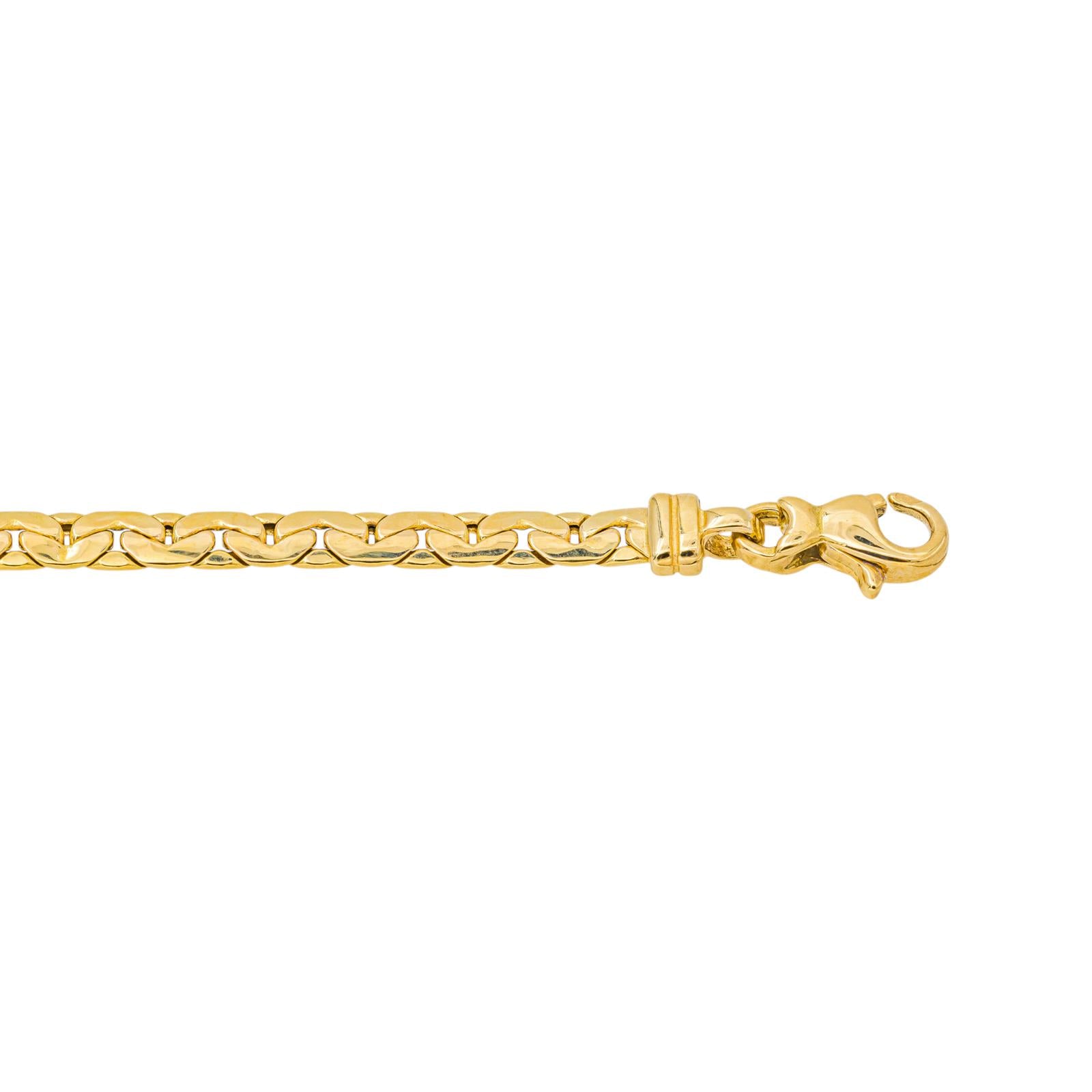 Bracelet Maille haricot Or jaune