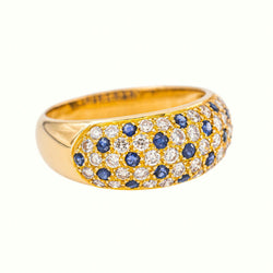 Bague Jonc Or jaune Saphir