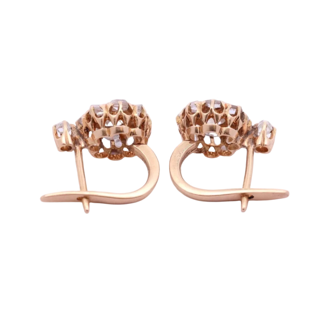 Boucles d'oreilles Dormeuses en or et diamants