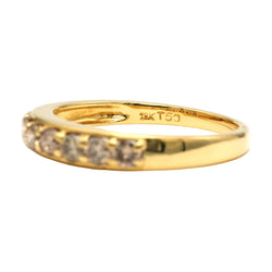 Bague Alliance en or jaune et diamants