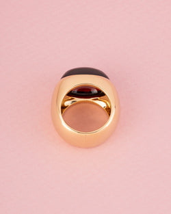 Bague Dôme POMELLATO en or jaune et grenat