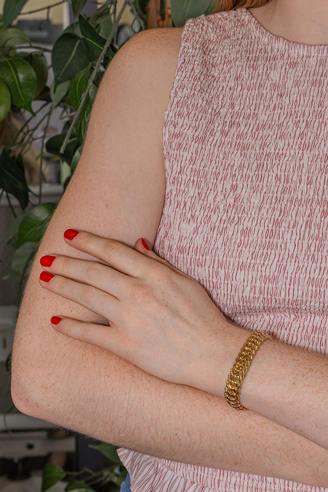 Bracelet Maille Américaine Or jaune