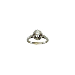Bague Solitaire en or blanc et diamant