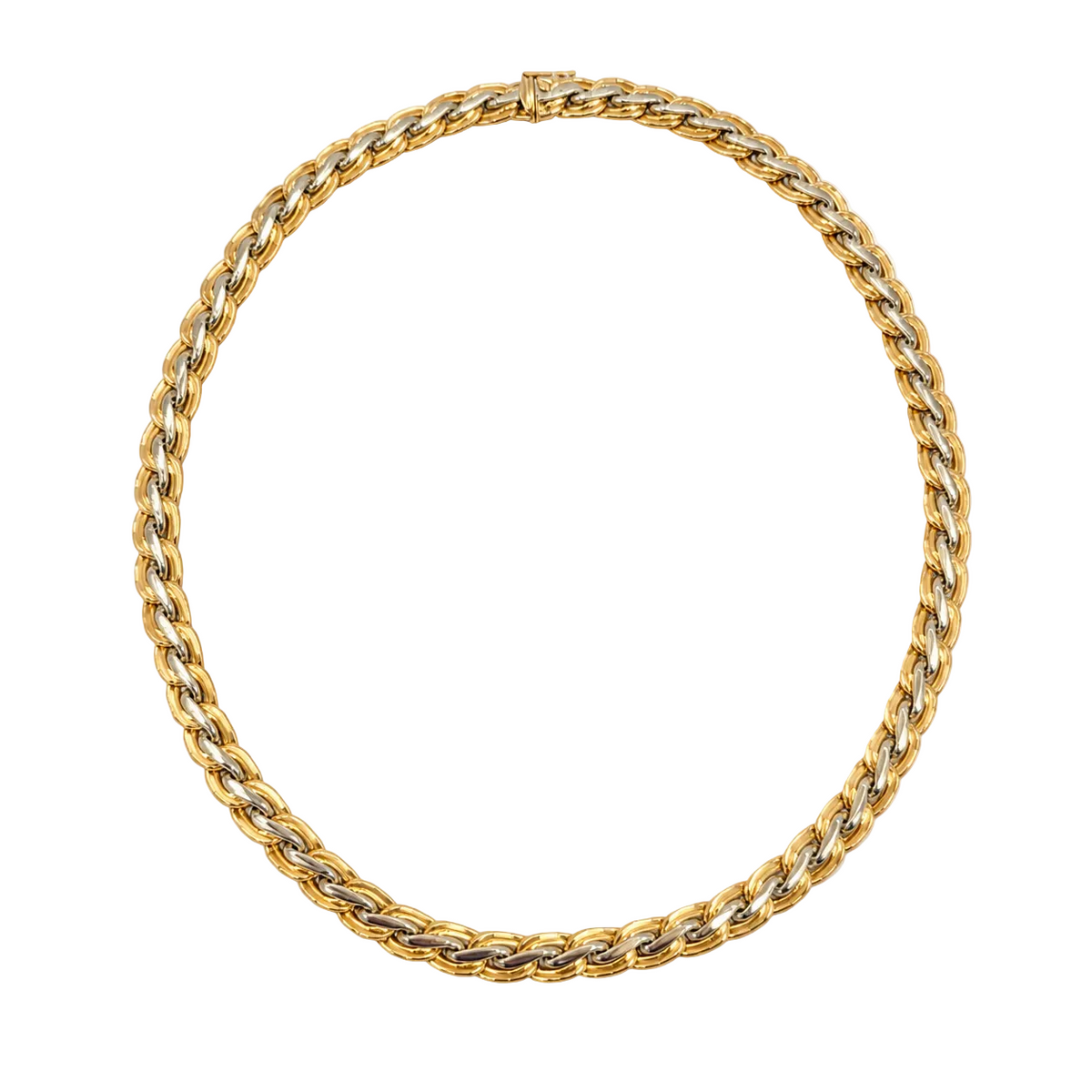Collier Maille en or blanc et or jaune