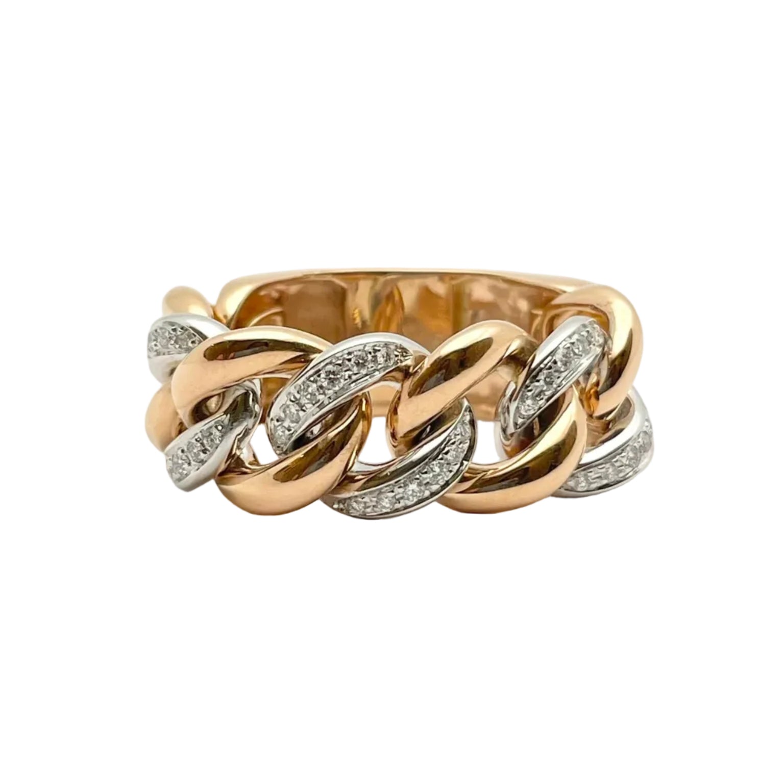Bague LUCIANO SOMENZI en or blanc, or rose et diamants
