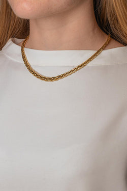 Collier Maille palmier Or jaune