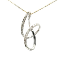 Pendentif en or blanc et diamants