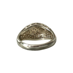 Bague Dôme en or blanc et diamants