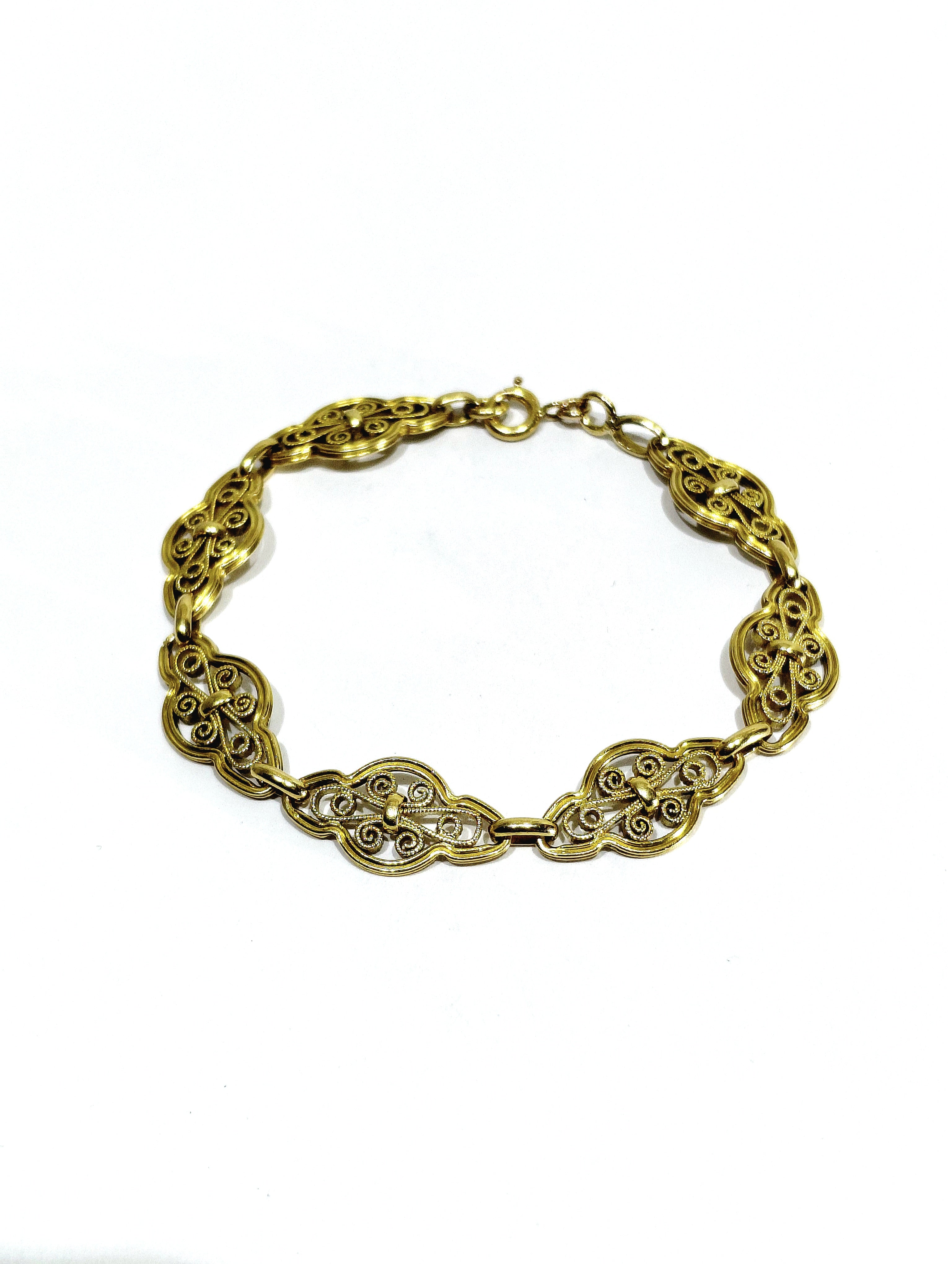 Bracelet en or jaune Art Nouveau / Art Déco
