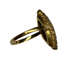 Bague Marquise en or jaune et diamants