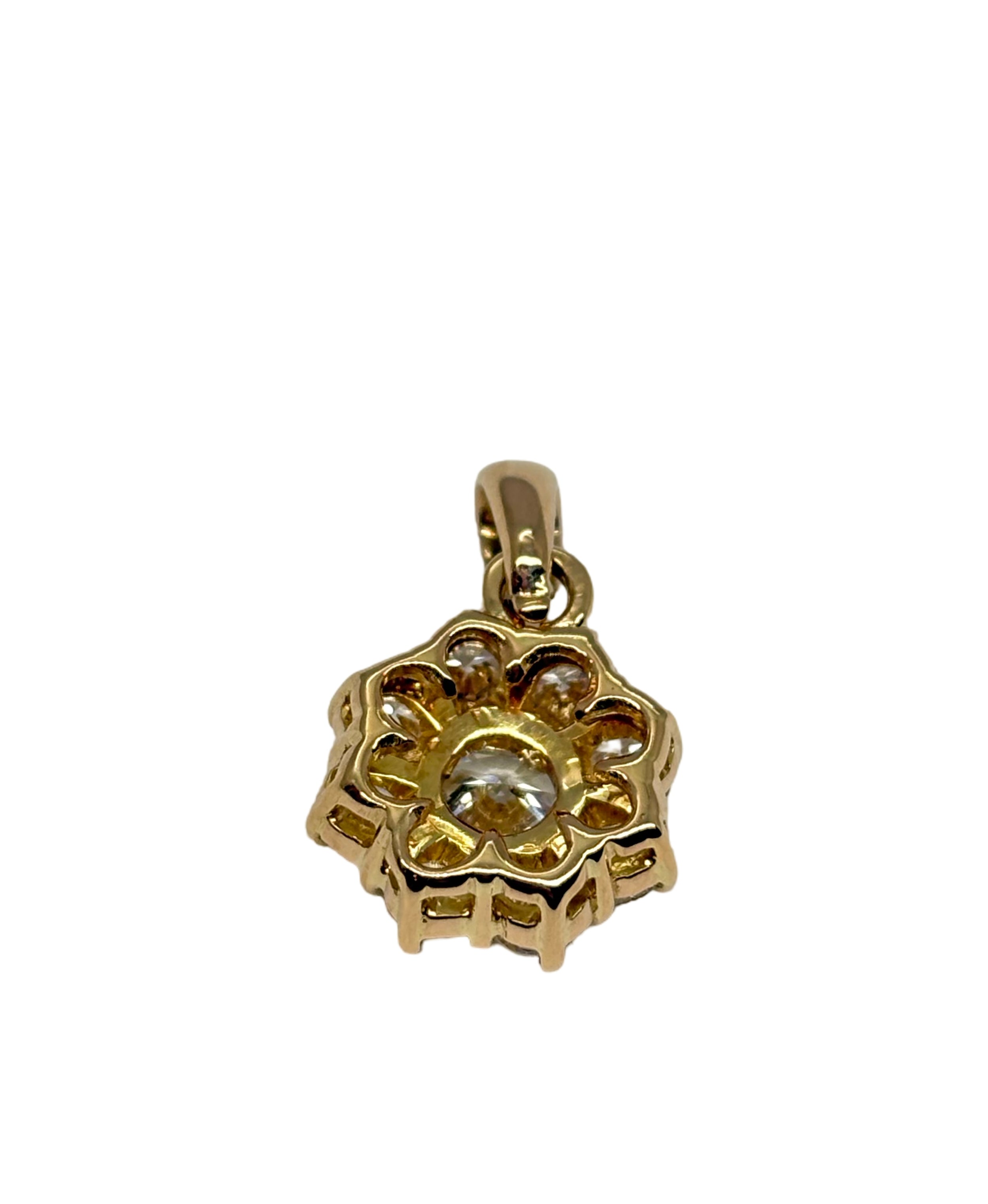 Pendentif or jaune et diamants