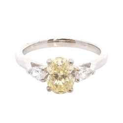 Bague Trilogie en platine et diamants