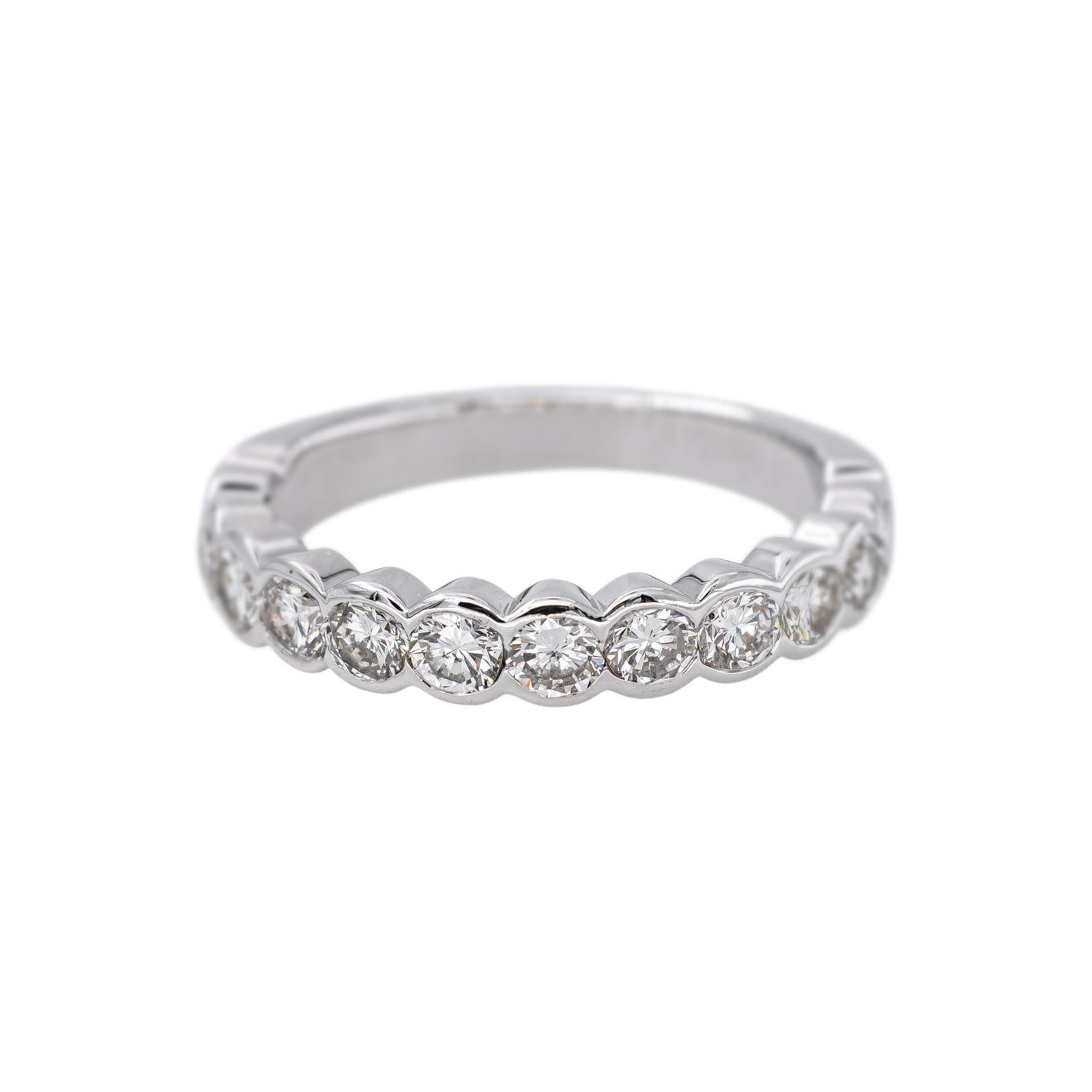Bague Demi-alliance Or blanc Diamant