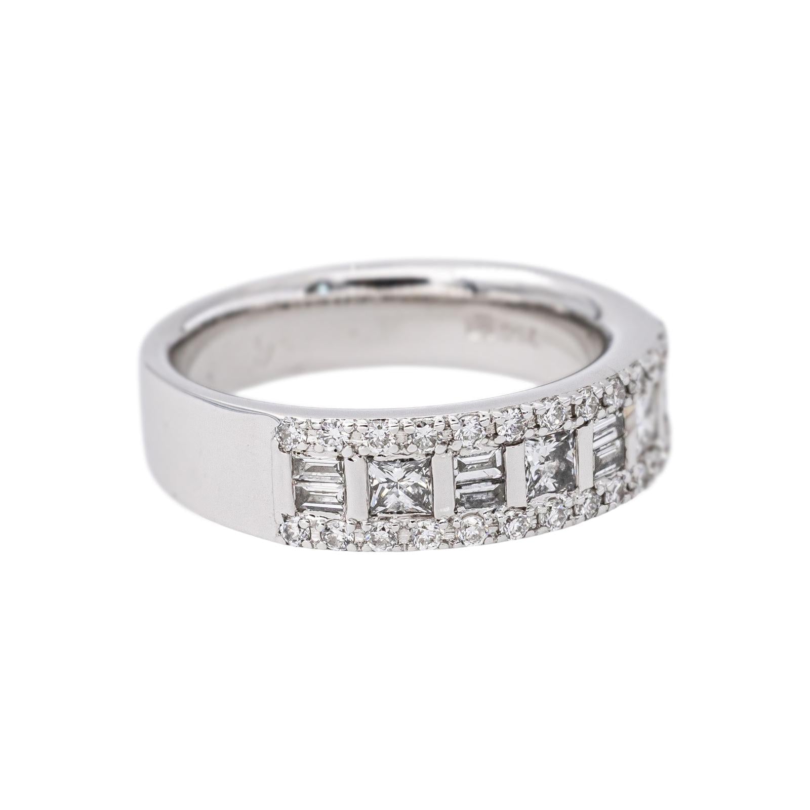 Bague Bandeau Or blanc Diamant