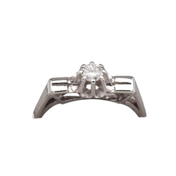 Bague Solitaire en or blanc et diamant
