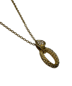PENDENTIF SUR CHAINE BOUCHERON SERPENT DE BOHEME OR 18K ET DIAMANTS