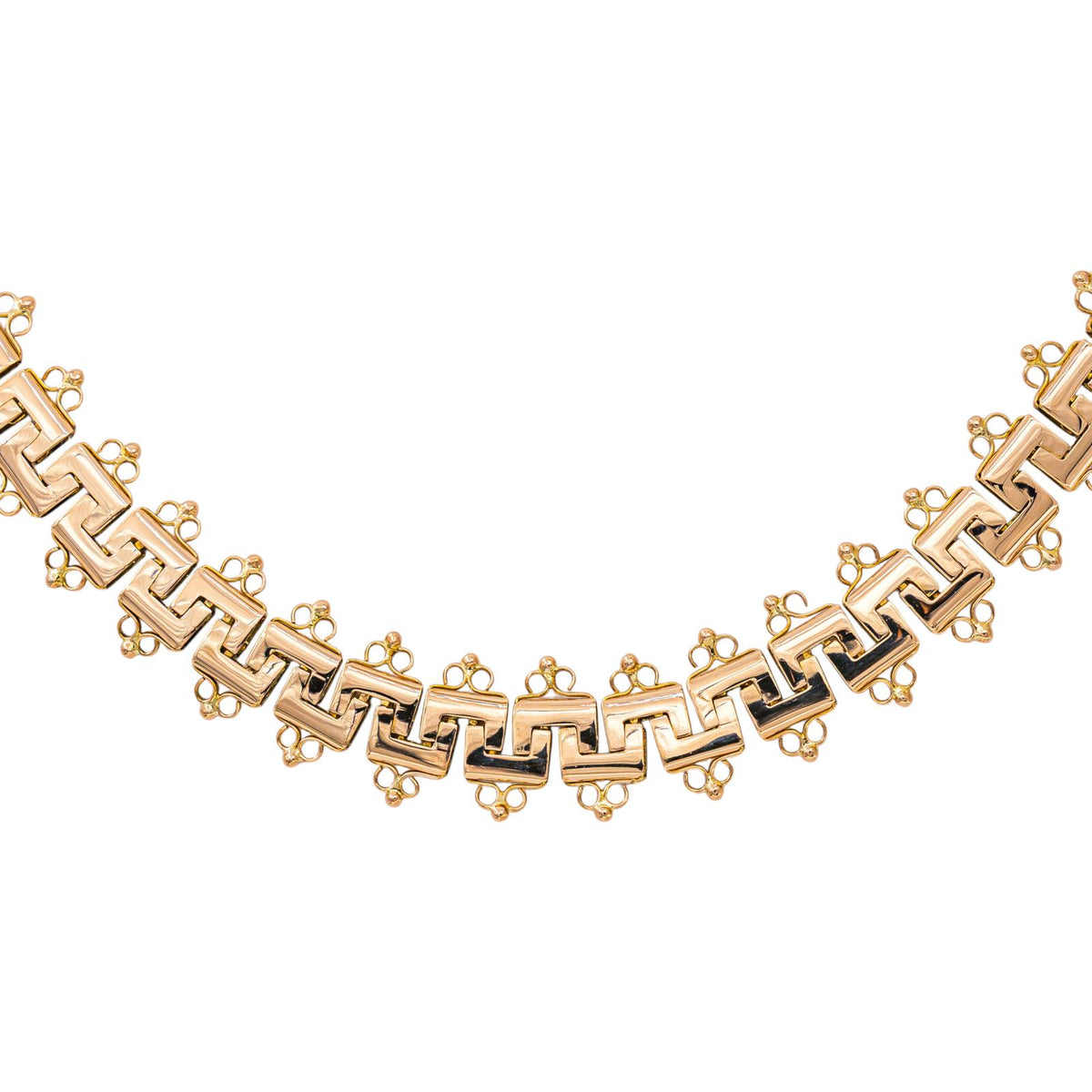 Collier maille de grecques Or rose