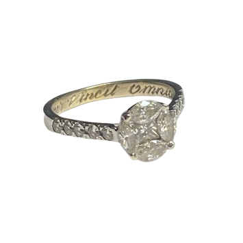 Bague Solitaire en or blanc et diamants