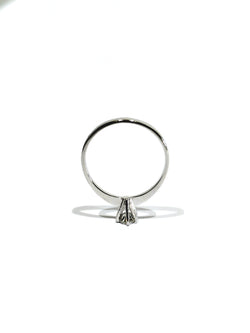 Solitaire en or blanc et diamant