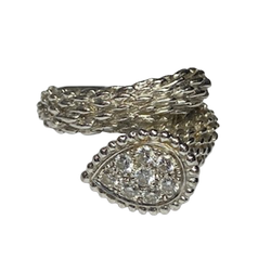 Bague Toi & Moi BOUCHERON "Serpent de Bohème S" en or blanc et diamants