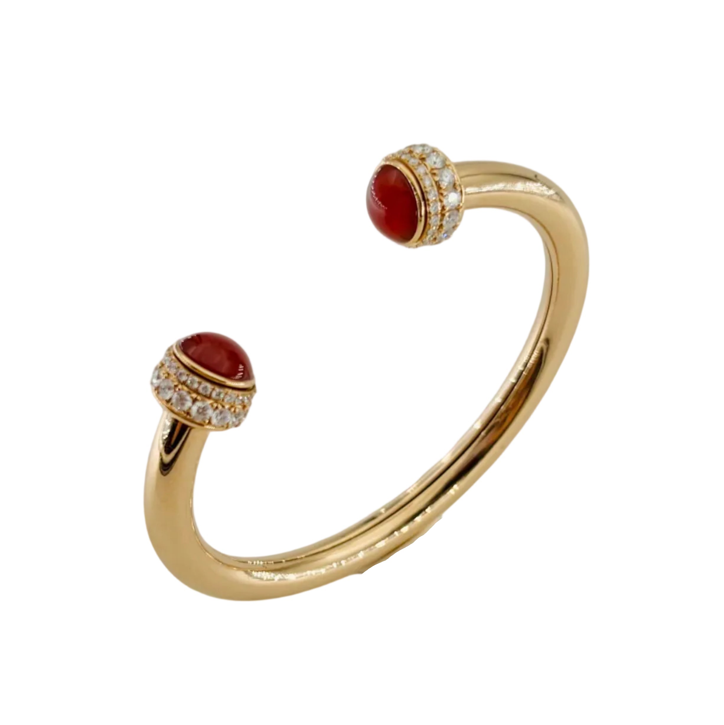 Bracelet Jonc PIAGET "Possession" en or rose, cornaline et diamants