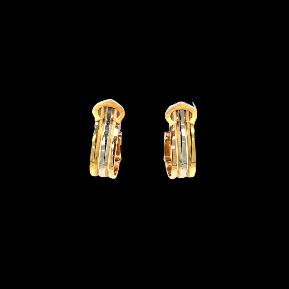 Cartier 2 C Trinity Gold Clip - on Earrings - Castafiore