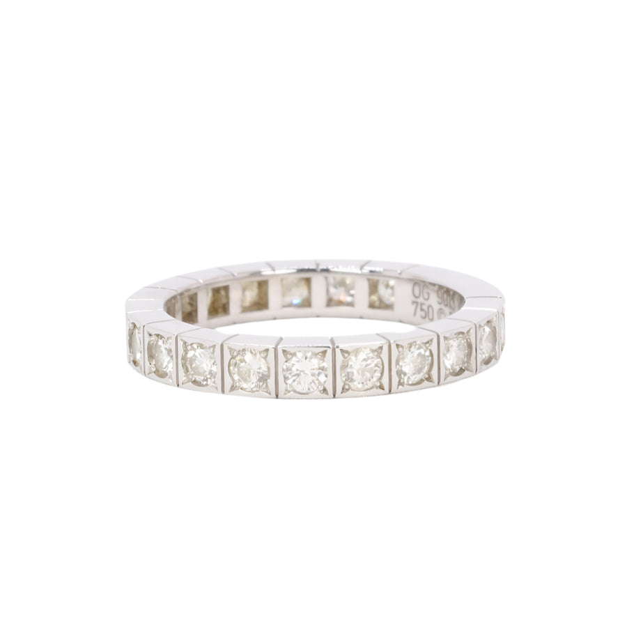 CARTIER Bague Lanière or blanc diamants - Castafiore