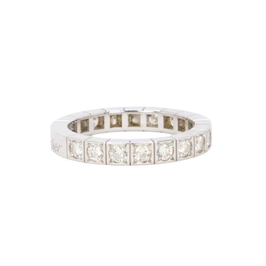 CARTIER Bague Lanière or blanc diamants - Castafiore