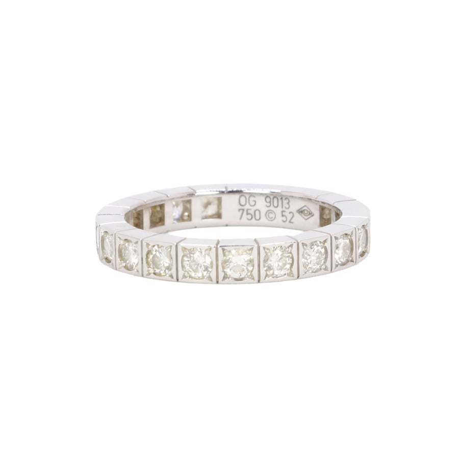 CARTIER Bague Lanière or blanc diamants - Castafiore