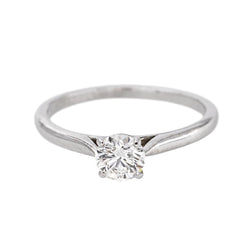 Cartier Bague Solitaire 1895 Platine Diamant - Castafiore