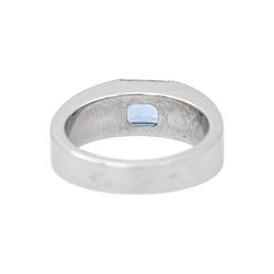 Cartier Bague Tank Or blanc Aigue-marine - Castafiore