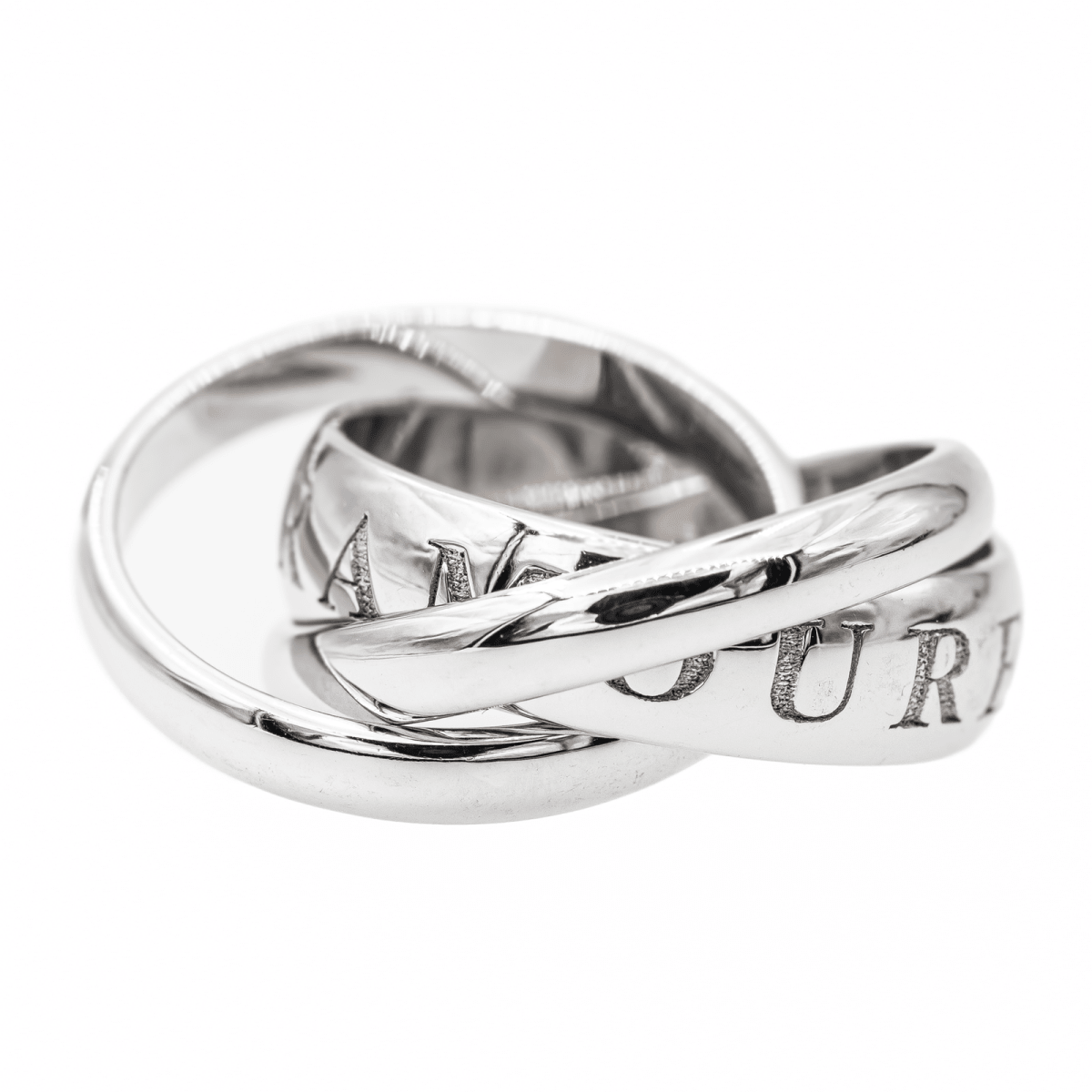 Cartier Bague Trinity Or blanc - Castafiore