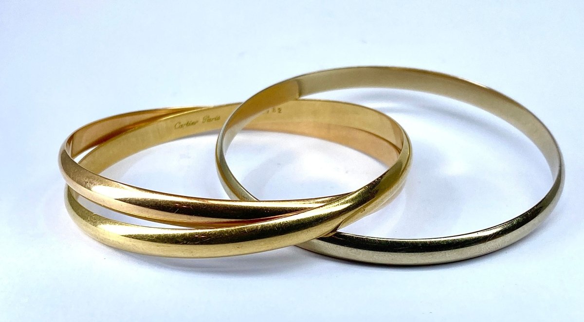Cartier bracelet Trinity or 18 carats jaune, rose, blanc - Castafiore