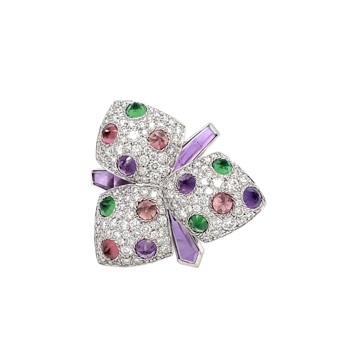 Cartier Diamond and Multi - Gem Caresse d'Orchidées Ring - Castafiore