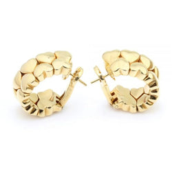 Cartier Double Coeurs Gold Hoop Earrings - Castafiore