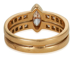Cartier Marquise Diamond Gold Band Ring - Castafiore