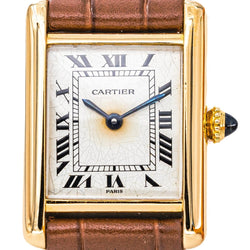 Cartier Montre Tank Louis Or jaune Saphir - Castafiore