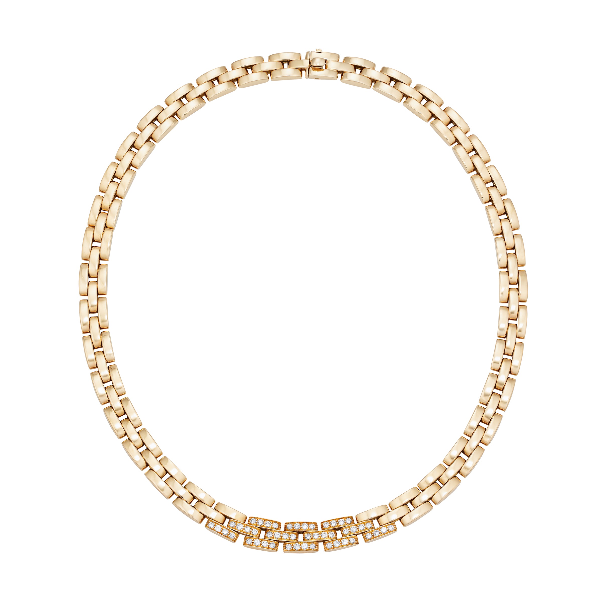 Collier Maille CARTIER "Panthère" en or jaune et diamants