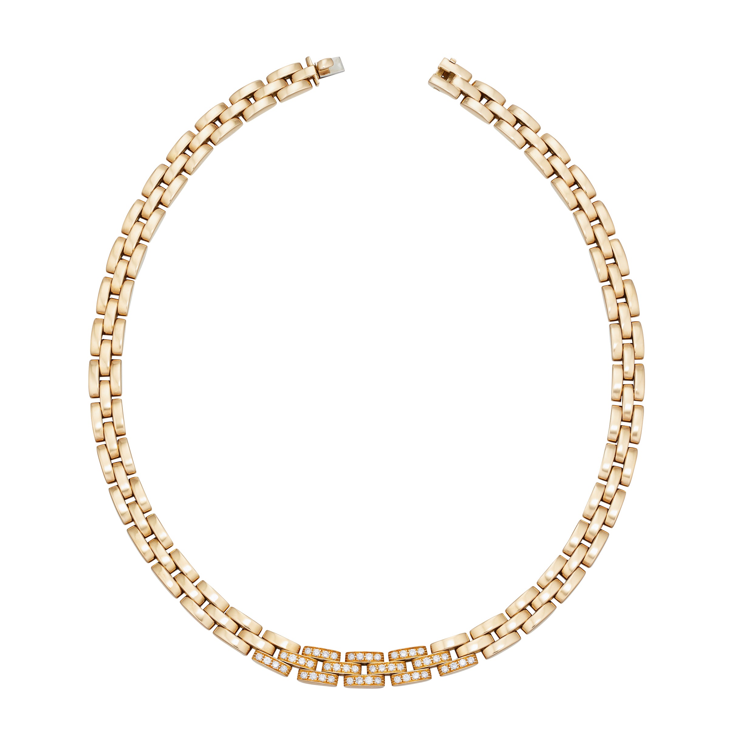 Collier Maille CARTIER "Panthère" en or jaune et diamants