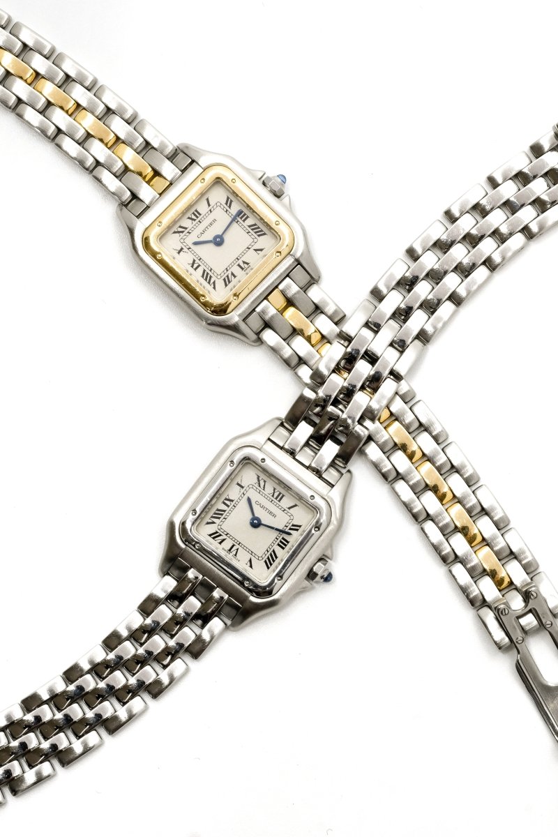 Cartier Panthère Or & Acier - Petit Modèle 1 Rang - v. 1980 - Castafiore