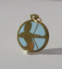 CARTIER - Pendentif Sagittaire Email plique à jour Or - Castafiore