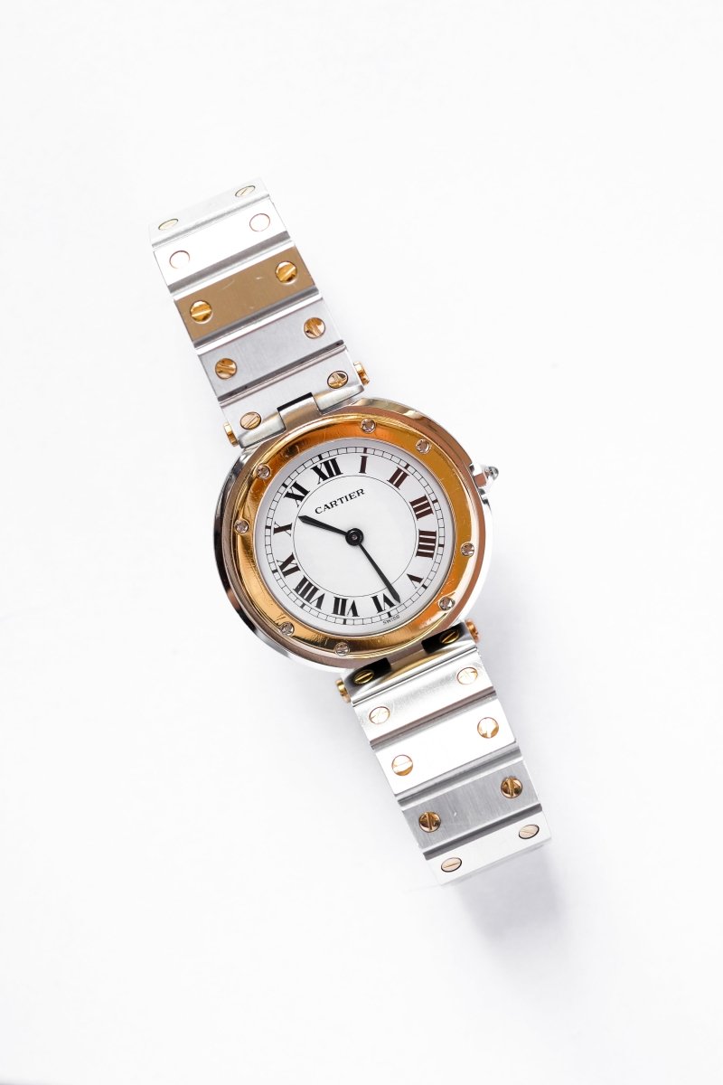 Cartier Santos "Vendôme" Or & Acier - Grand Modèle - v. 1980 - Castafiore