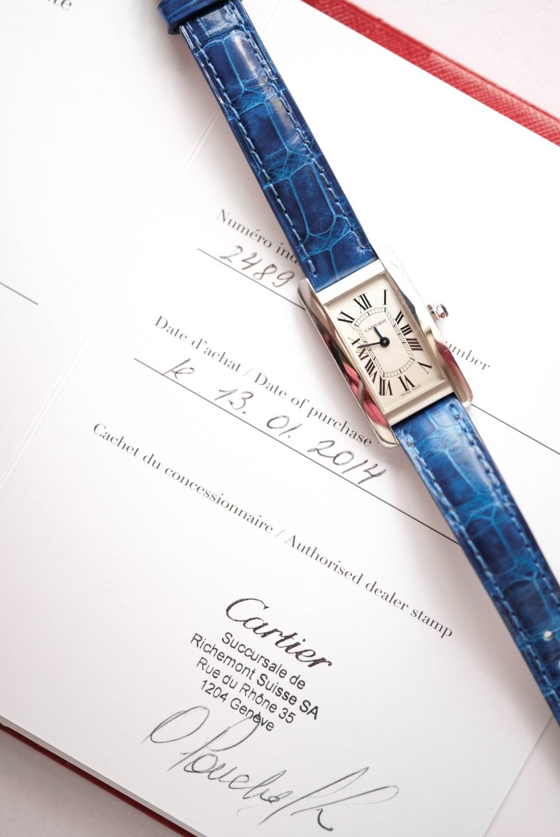 Cartier Tank Américaine Or blanc - 2014 (full set) - Castafiore