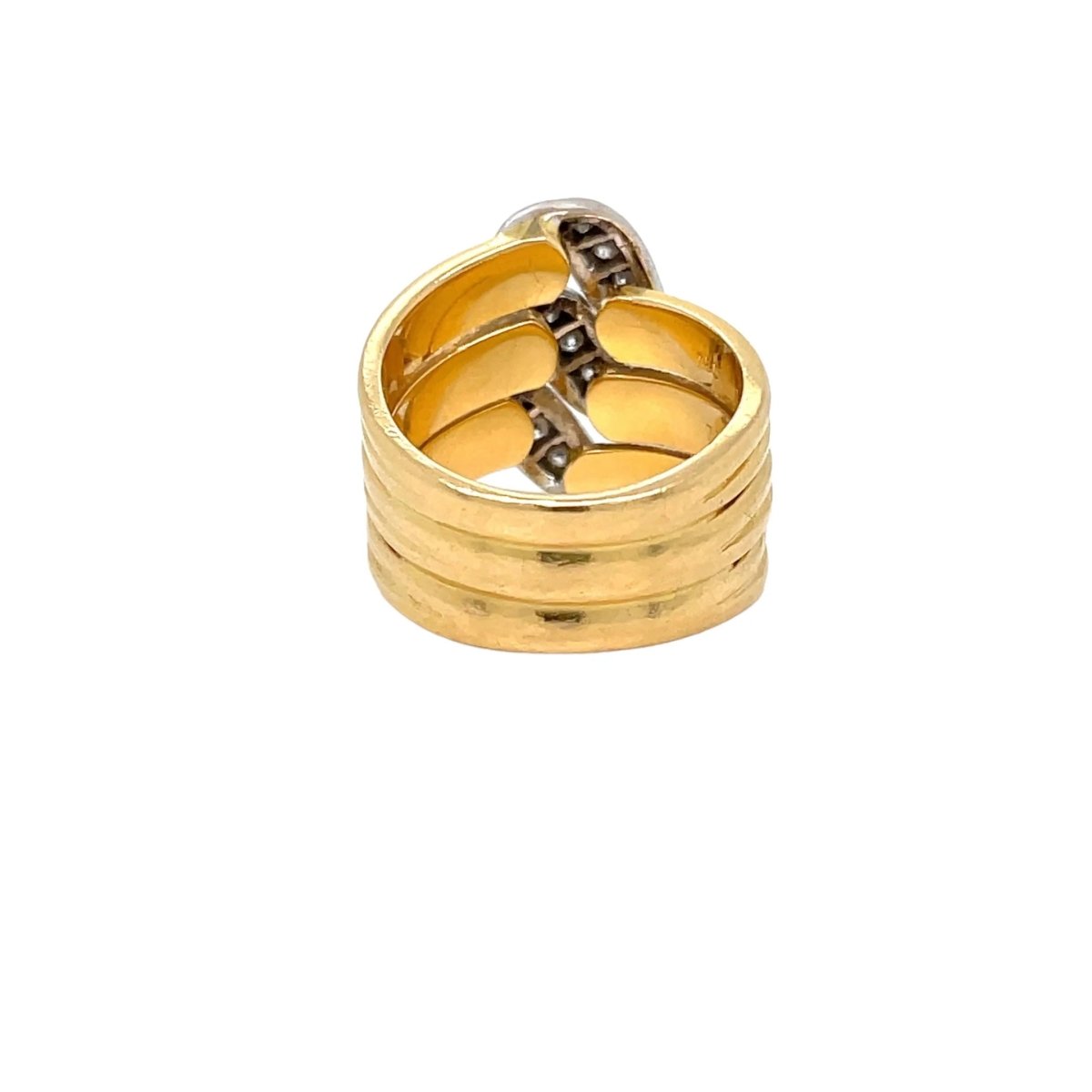 Cartier Trilium Model Diamond Gold Ring - Castafiore